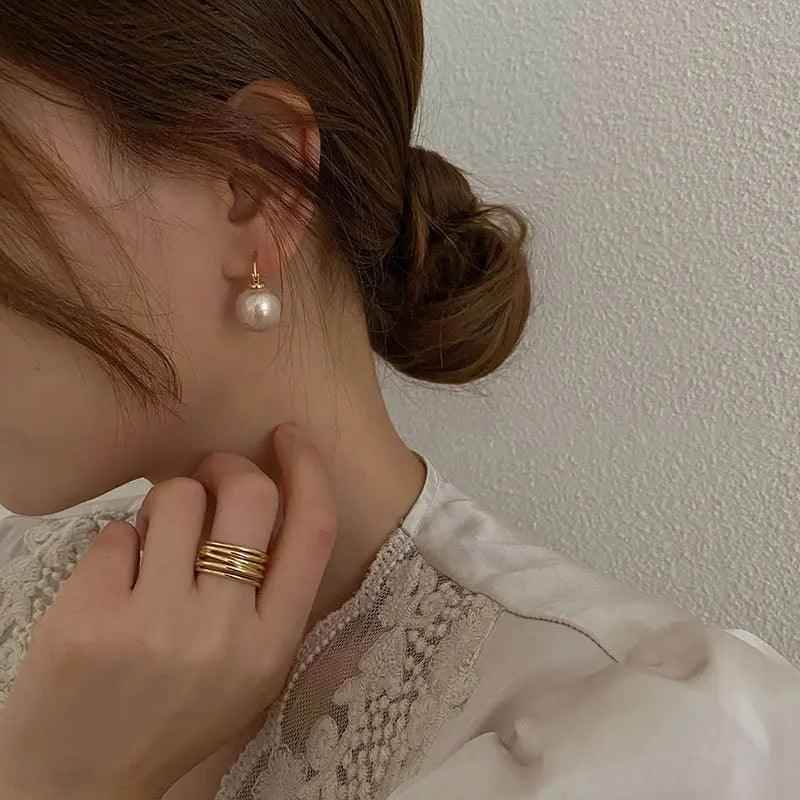Long Earrings Charm Jewelry Geometric Pearl Crystal Accessory XYS103 - Touchy Style