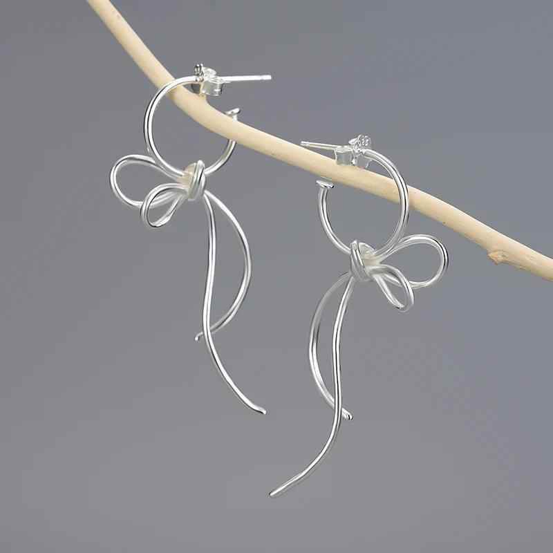 Lovely Bowknot Long Earrings Charm Jewelry - LFJB0264 - Touchy Style