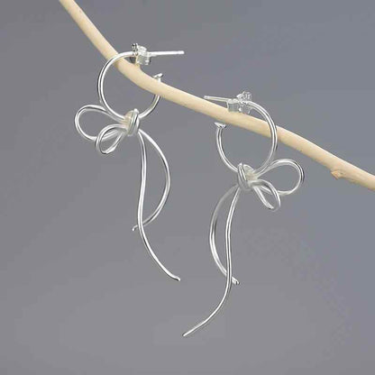 Lovely Bowknot Long Earrings Charm Jewelry - LFJB0264 - Touchy Style