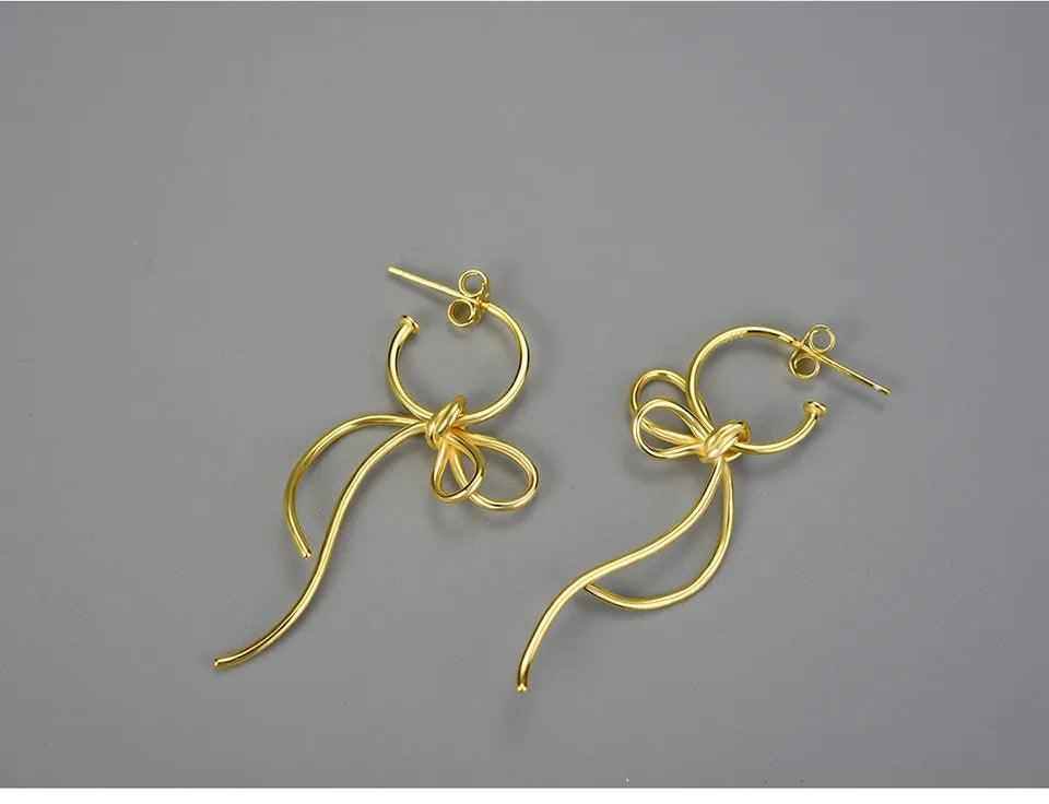 Lovely Bowknot Long Earrings Charm Jewelry - LFJB0264 - Touchy Style