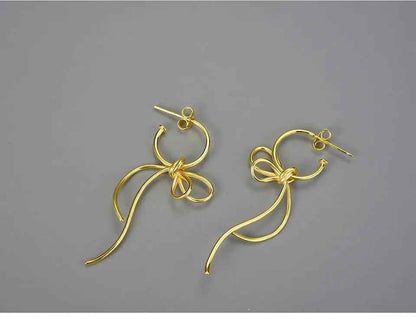 Lovely Bowknot Long Earrings Charm Jewelry - LFJB0264 - Touchy Style