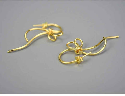 Lovely Bowknot Long Earrings Charm Jewelry - LFJB0264 - Touchy Style