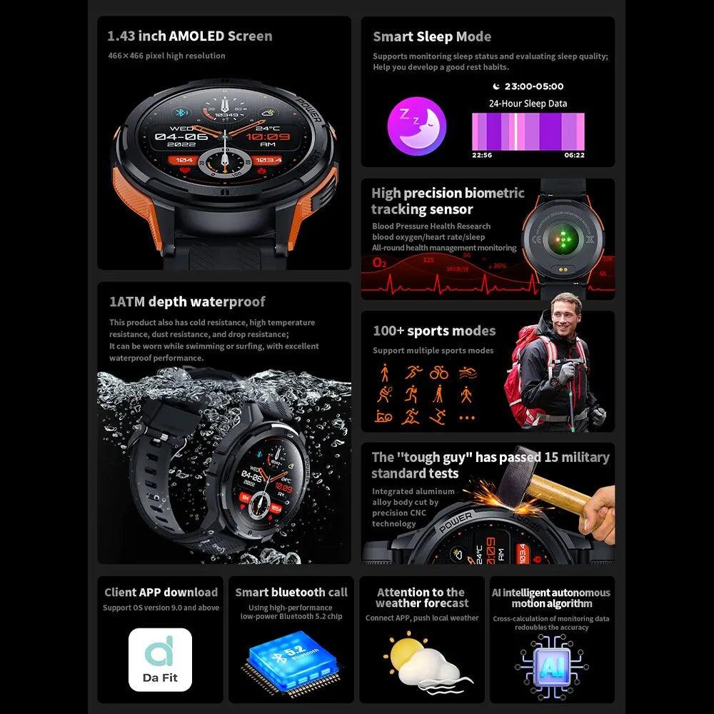 LSW228: Stylish, Smart, and Fitness-Ready Smartwatch for Men - Touchy Style .