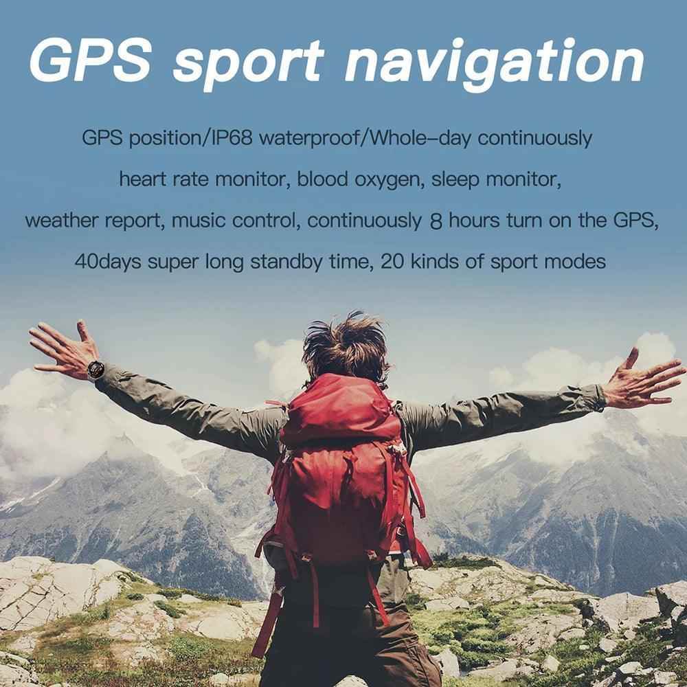 LSW341 Navigator: Stylish GPS Smartwatch for Men - Touchy Style