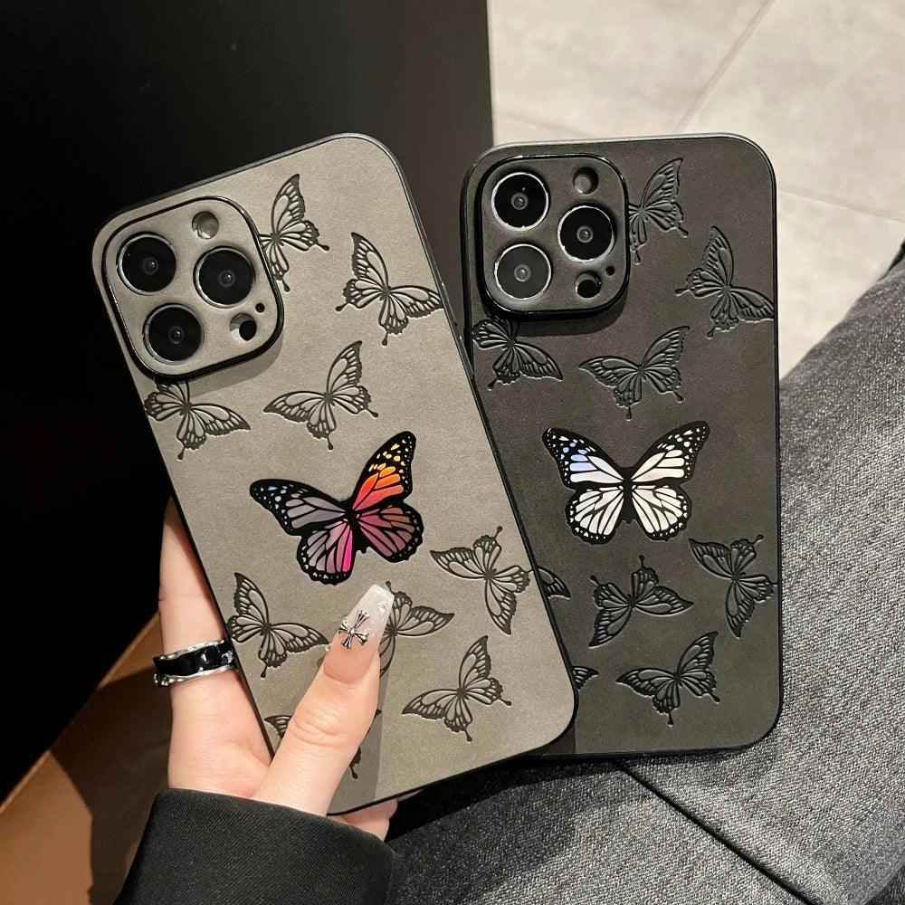 Luxurious Heart-Shaped Cortex Phone Case - Cute Cover for iPhone 14, 13, 12, 11 Pro Max, 7, 8 Plus, X, XS, XR Max - Touchy Style