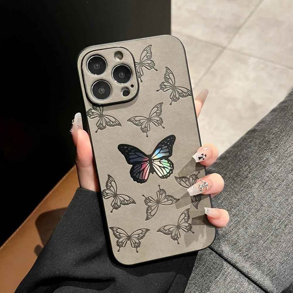 Luxurious Heart-Shaped Cortex Phone Case - Cute Cover for iPhone 14, 13, 12, 11 Pro Max, 7, 8 Plus, X, XS, XR Max - Touchy Style