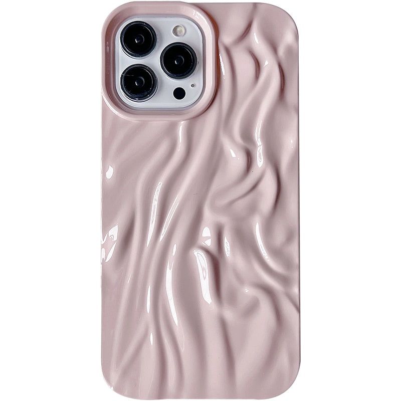 Luxury Bright Pleats Cute Phone Cases For iPhone 11 Pro Max, 12, 13, 14, 14  Pro