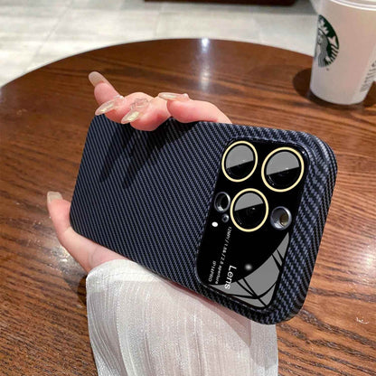 Luxury Carbon Fiber Cute Phone Case - For iPhone 12, 13, 14, 15 Pro Max Cover - Touchy Style