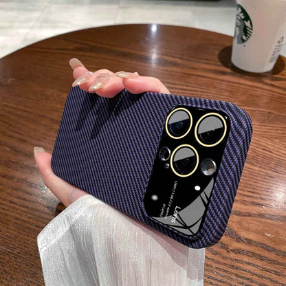 Luxury Carbon Fiber Cute Phone Case - For iPhone 12, 13, 14, 15 Pro Max Cover - Touchy Style