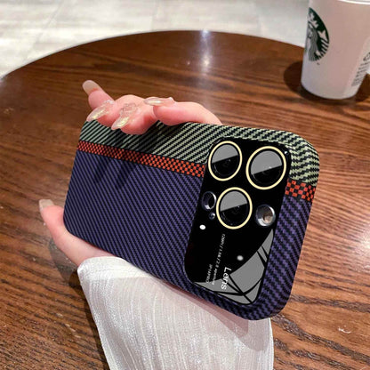 Luxury Carbon Fiber Cute Phone Case - For iPhone 12, 13, 14, 15 Pro Max Cover - Touchy Style