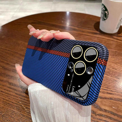 Luxury Carbon Fiber Cute Phone Case - For iPhone 12, 13, 14, 15 Pro Max Cover - Touchy Style