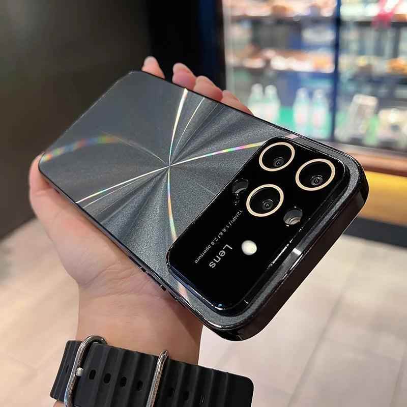 Luxury Laser Glass Phone Case for iPhone 15, 11, 12, 13, and 14 Pro Max – Cute Design - Touchy Style .