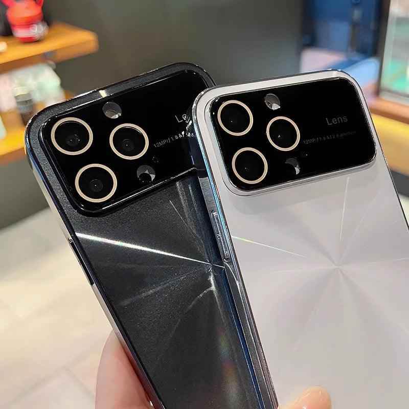 Luxury Laser Glass Phone Case for iPhone 15, 11, 12, 13, and 14 Pro Max – Cute Design - Touchy Style