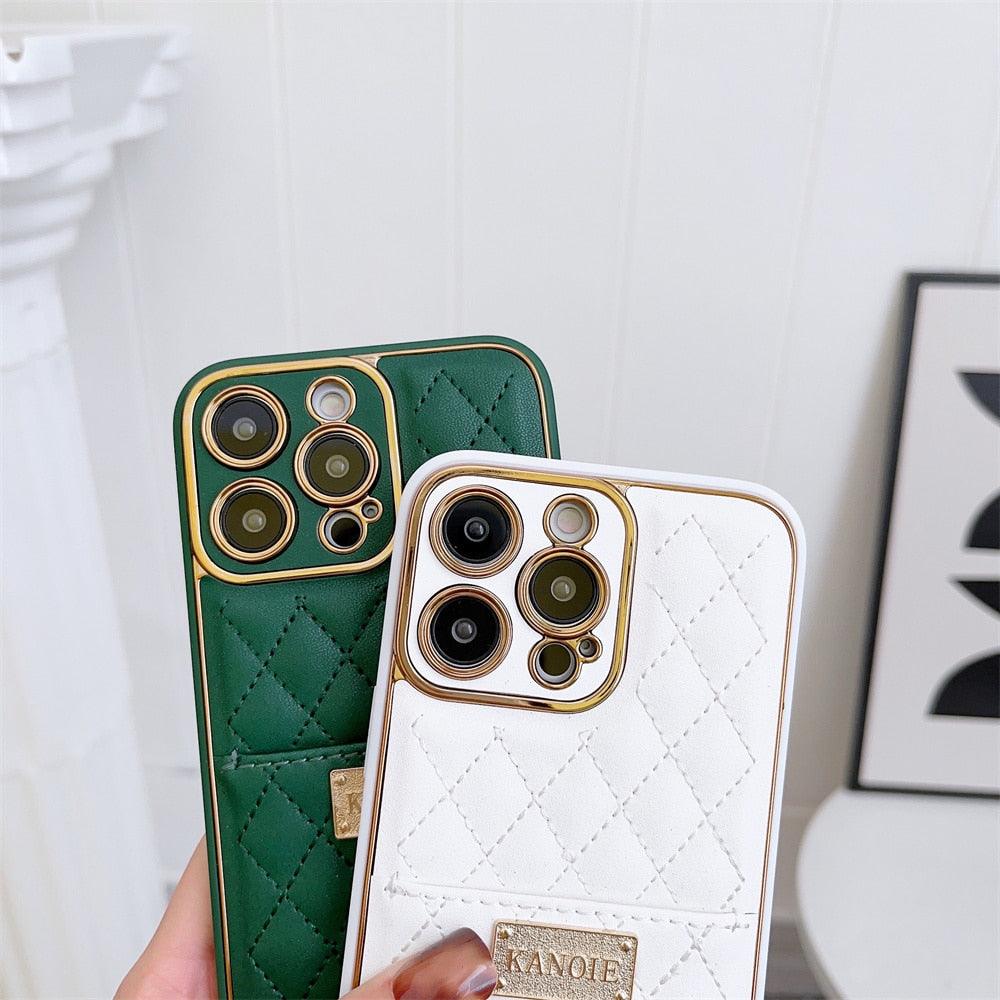 Luxury Leather Wallet Cute Phone Case - For iPhone 14, 13, 12 Pro Max, 14 Plus Cover - Touchy Style .