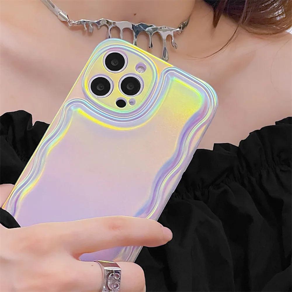 Luxury Matte Laser Cute Phone Cases For iPhone 11 12 13 14 Pro Max Xs X XR 7 8Plus - Touchy Style .