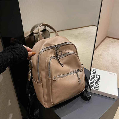 Luxury Soft Leather Cool Backpack RB551 - School Shoulder Bag - Touchy Style .