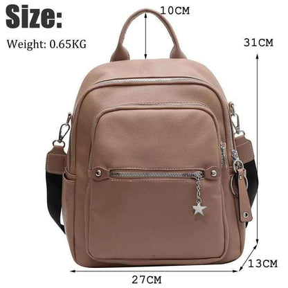 Luxury Soft Leather Cool Backpack RB551 - School Shoulder Bag - Touchy Style .