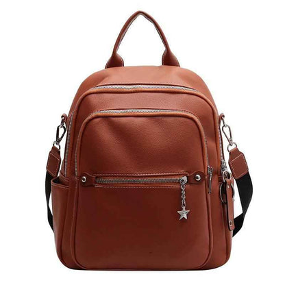 Luxury Soft Leather Cool Backpack RB551 - School Shoulder Bag - Touchy Style .