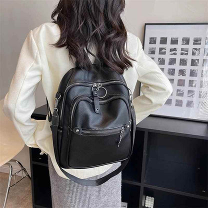 Luxury Soft Leather Cool Backpack RB551 - School Shoulder Bag - Touchy Style .