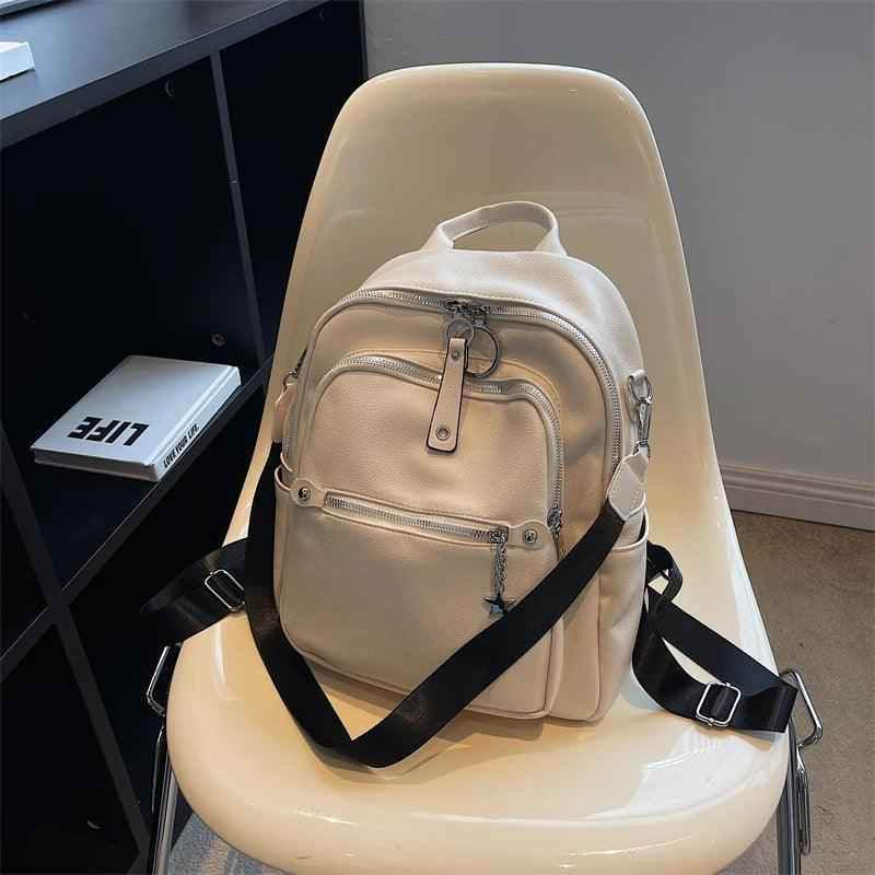 Luxury Soft Leather Cool Backpack RB551 - School Shoulder Bag - Touchy Style