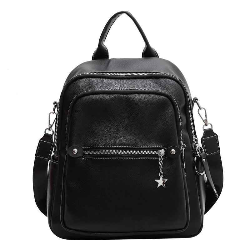 Luxury Soft Leather Cool Backpack RB551 - School Shoulder Bag - Touchy Style .