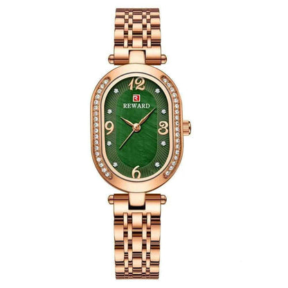 Luxury Stainless Steel Rhinestone Simple Watches For Women GSWB51 Quartz Waterproof - Touchy Style