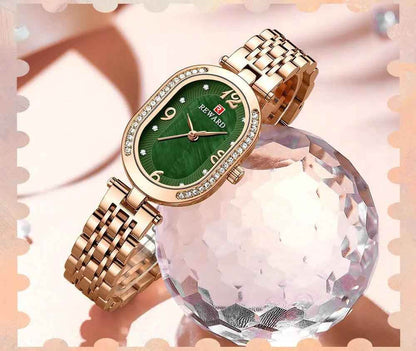 Luxury Stainless Steel Rhinestone Simple Watches For Women GSWB51 Quartz Waterproof - Touchy Style