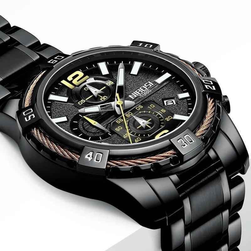 Luxury Waterproof Sport Watch for Men - Simple, Full Steel Design - MSCWAQ58 - Touchy Style