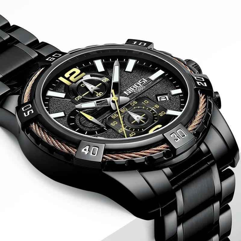 Luxury Waterproof Sport Watch for Men - Simple, Full Steel Design - MSCWAQ58 - Touchy Style .