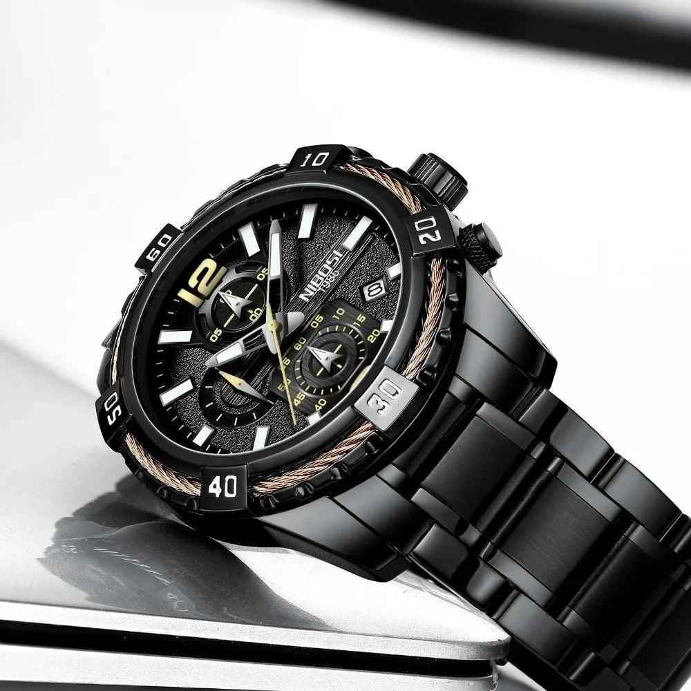 Luxury Waterproof Sport Watch for Men - Simple, Full Steel Design - MSCWAQ58 - Touchy Style