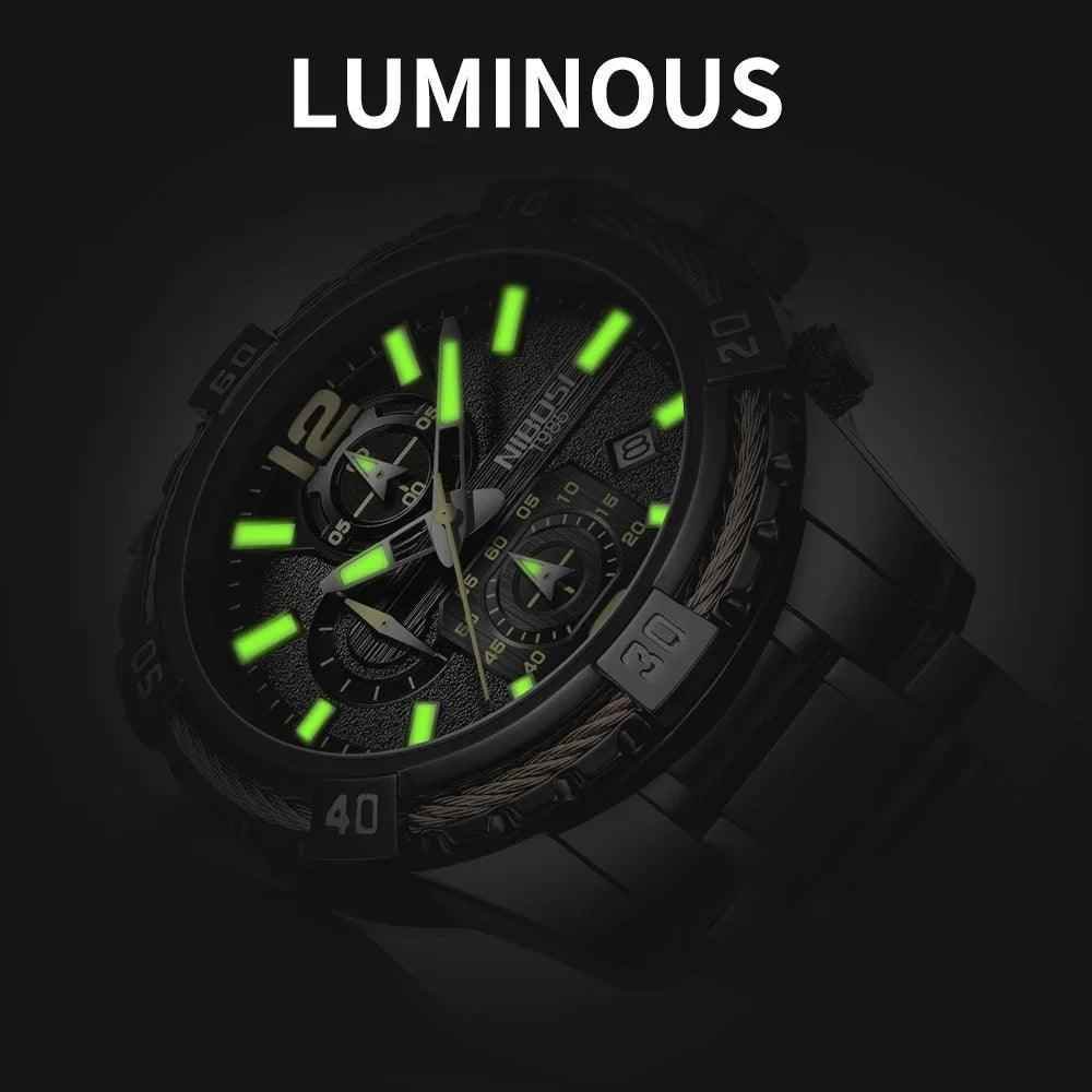 Luxury Waterproof Sport Watch for Men - Simple, Full Steel Design - MSCWAQ58 - Touchy Style .