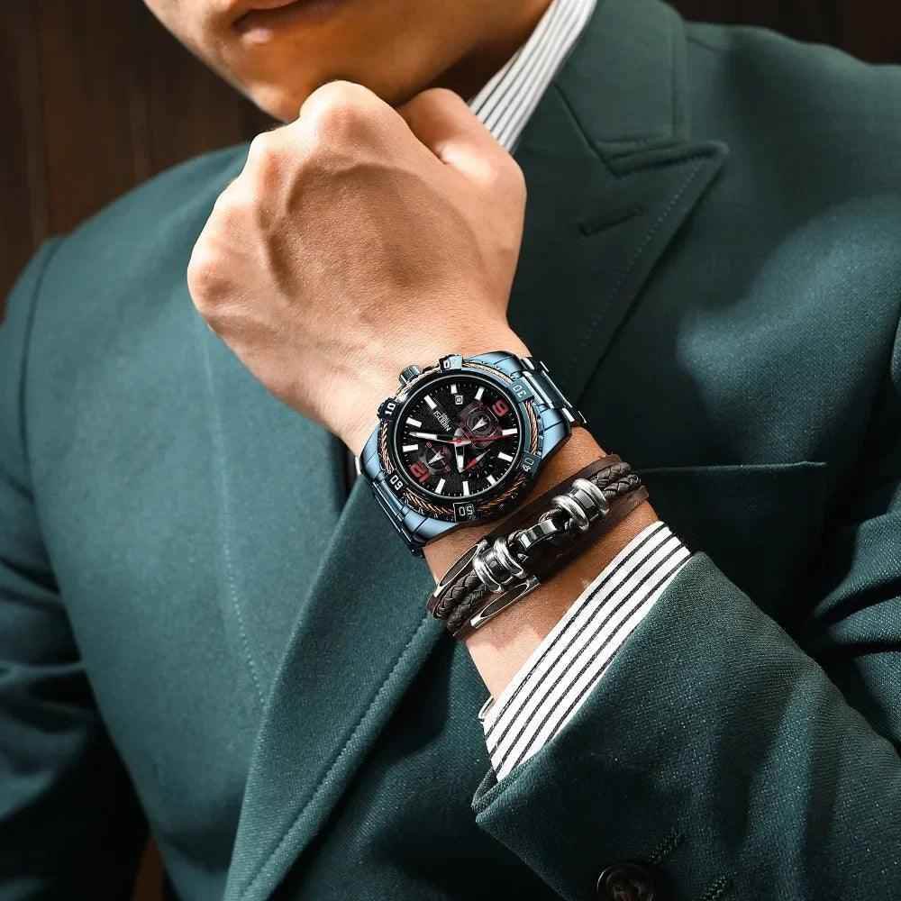 Luxury Waterproof Sport Watch for Men - Simple, Full Steel Design - MSCWAQ58 - Touchy Style
