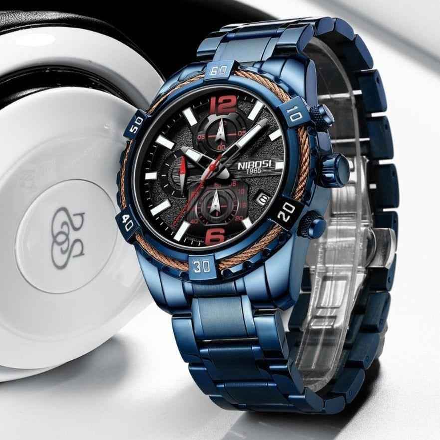 Luxury Waterproof Sport Watch for Men - Simple, Full Steel Design - MSCWAQ58 - Touchy Style