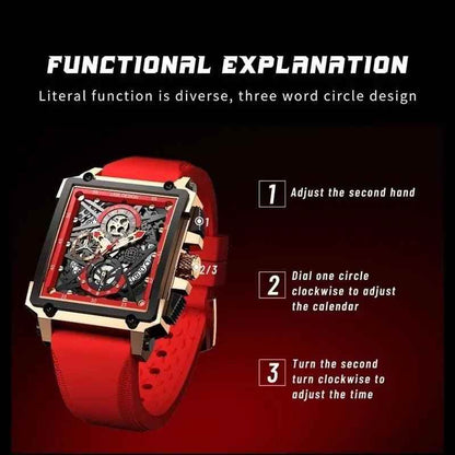 Luxury Waterproof Square Quartz Men&