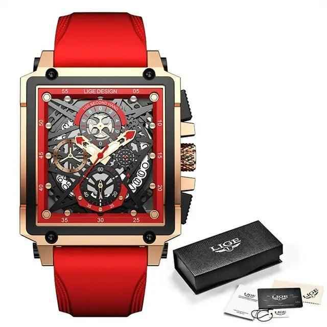 Luxury Waterproof Square Quartz Men&