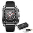 Luxury Waterproof Square Quartz Men&