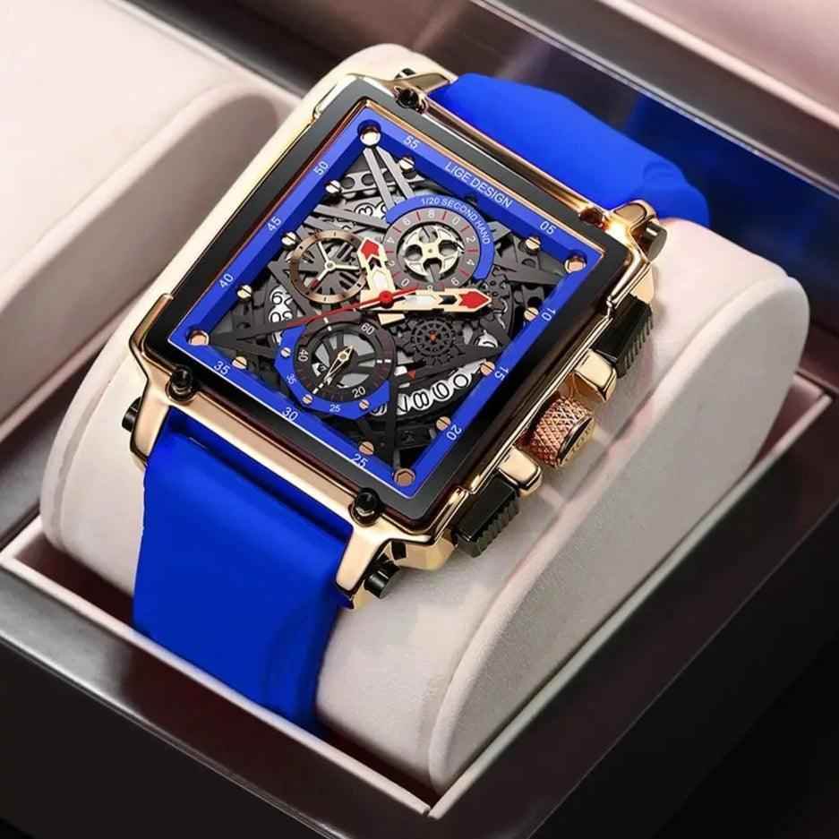 Luxury Waterproof Square Quartz Men&