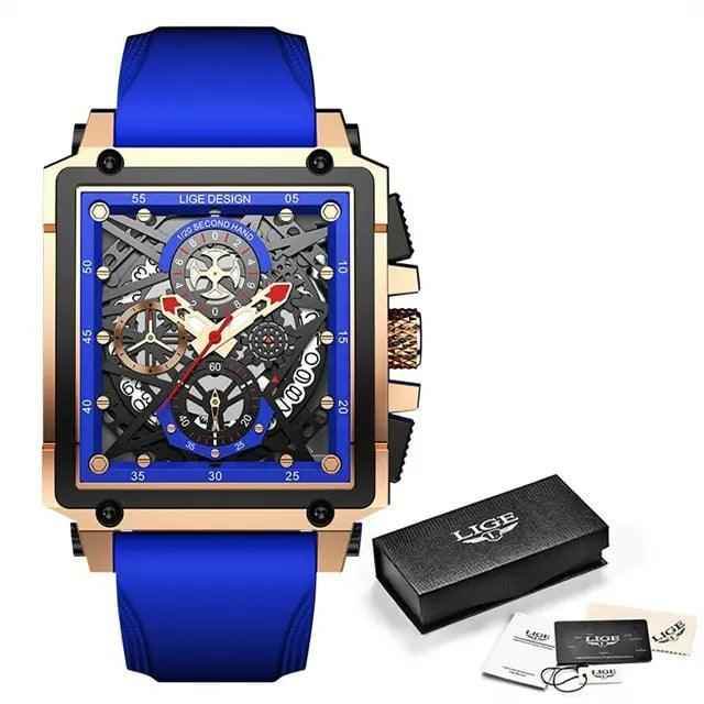 Luxury Waterproof Square Quartz Men&