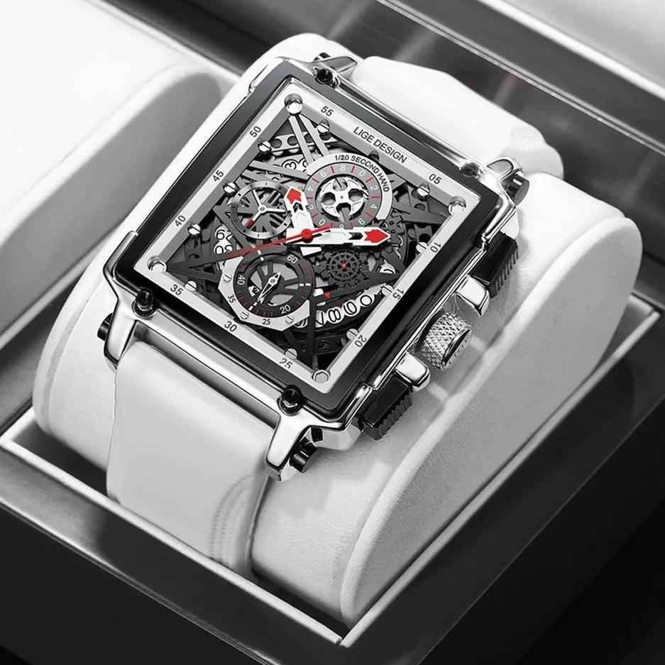 Luxury Waterproof Square Quartz Men&