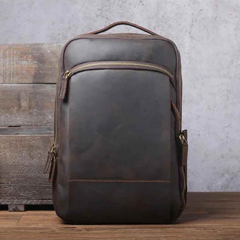 M802 Cool Backpack - Vintage Leather Bag For Men&