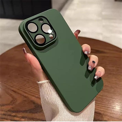 Matte Hard PC Lens Glass Full Protection Cute Phone Case for iPhone 12, 13, 14 15 Pro Max Cover - Touchy Style .