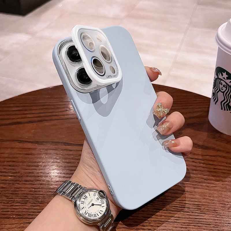 Matte Hard PC Lens Glass Full Protection Cute Phone Case for iPhone 12, 13, 14 Pro Max Cover - Touchy Style