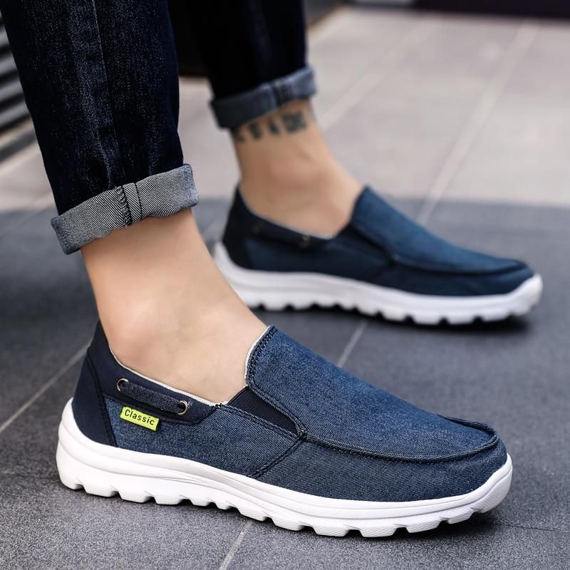 Men Casual Shoes Loafers Sneakers Canvas Comfortable Footwear BOS1108 - Touchy Style .