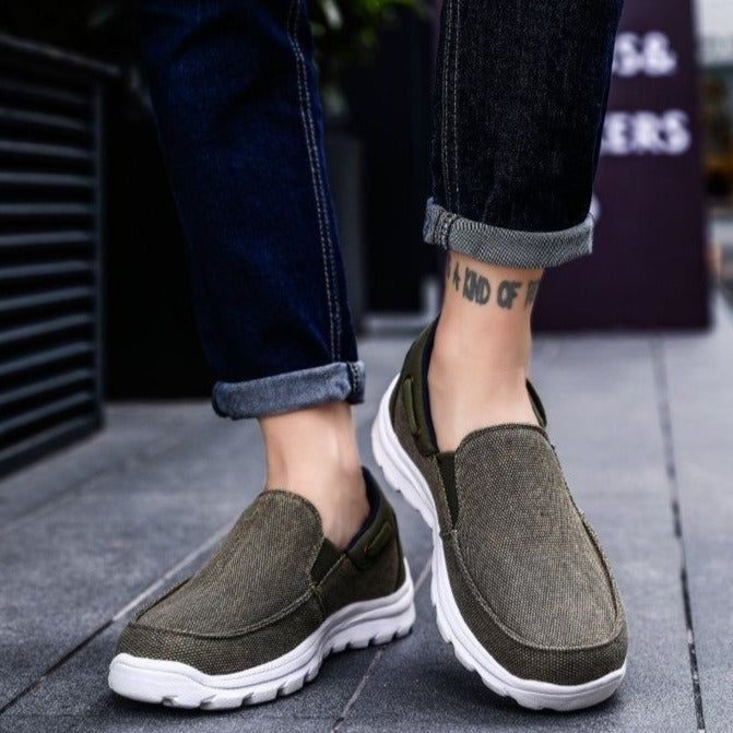 Men Casual Shoes Loafers Sneakers Canvas Comfortable Footwear BOS1108 - Touchy Style .