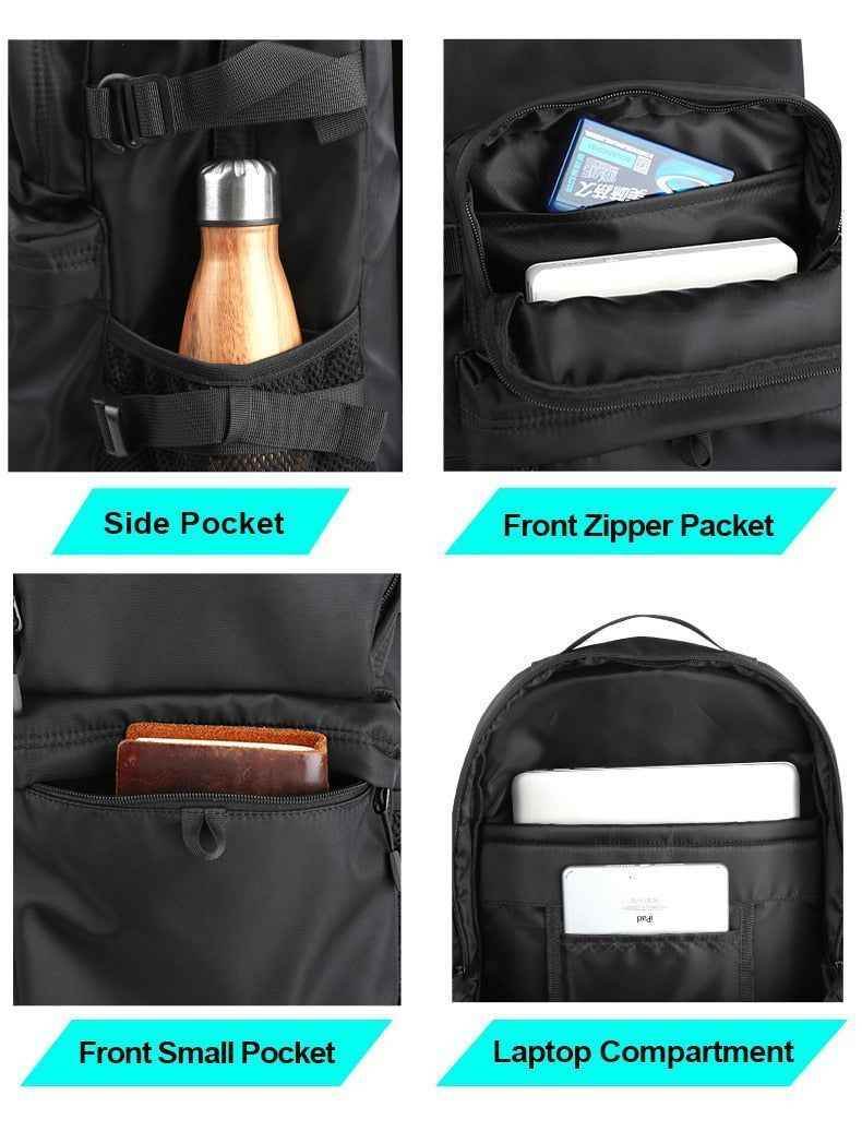 Men Fashion Cool Backpack CBMOS02 Laptop Waterproof Travel Outdoor Business Bags - Touchy Style