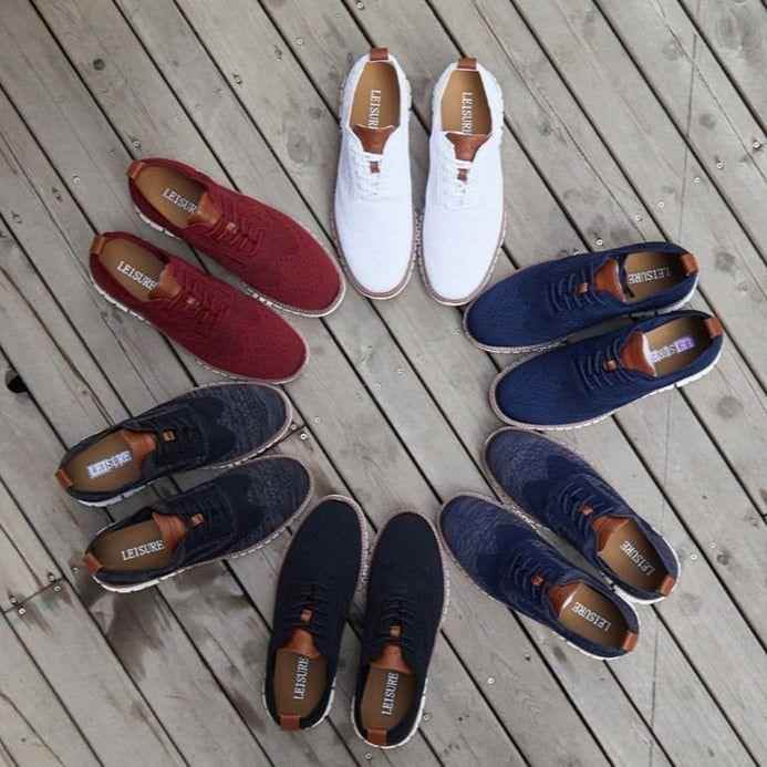 Men's Casual Shoes Lace up lightweight British Dress Footwear Breathable Knitted Mesh Flats - Touchy Style .