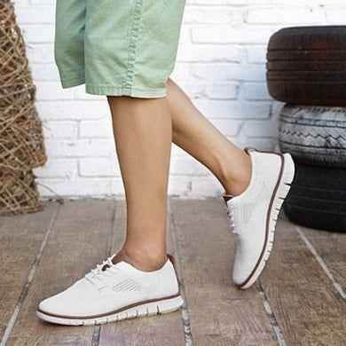 Men's Casual Shoes Lace up lightweight British Dress Footwear Breathable Knitted Mesh Flats - Touchy Style .