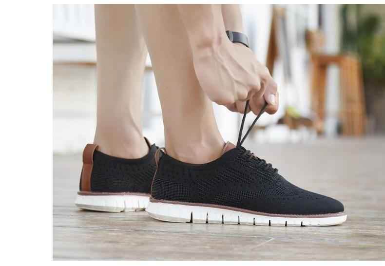Men's Casual Shoes MCSZOS20 Knitted Mesh Solid Sneakers - Touchy Style .