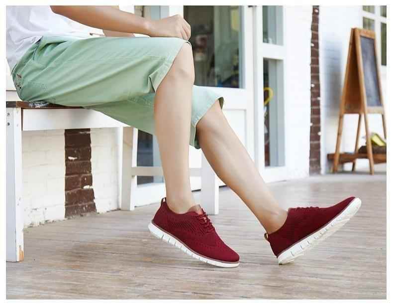 Men's Casual Shoes MCSZOS20 Knitted Mesh Solid Sneakers - Touchy Style .