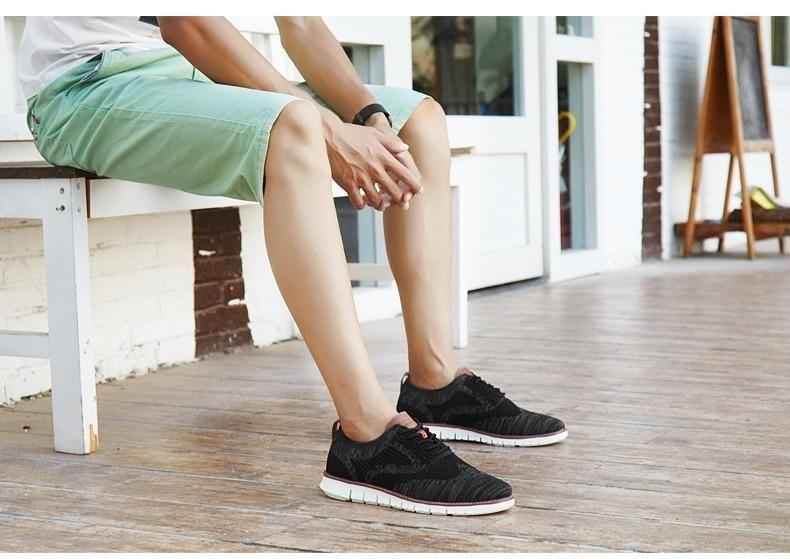 Men's Casual Shoes MCSZOS20 Knitted Mesh Solid Sneakers - Touchy Style .